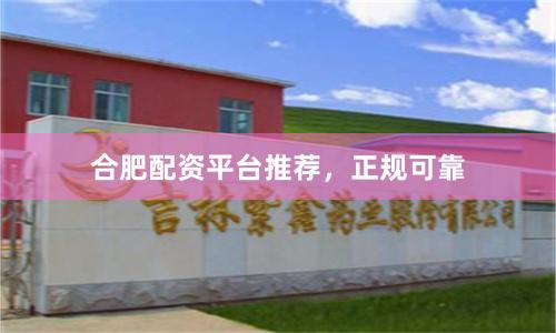 合肥配资平台推荐，正规可靠