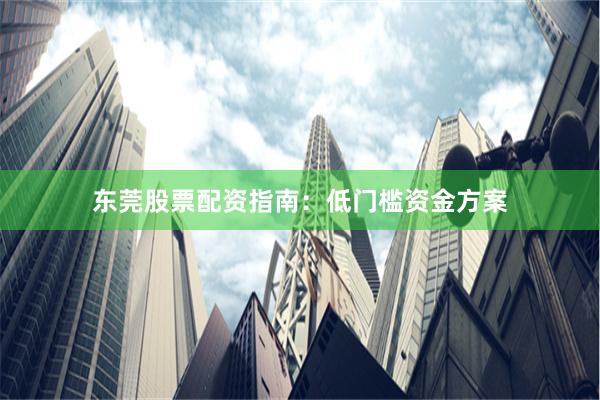 东莞股票配资指南：低门槛资金方案